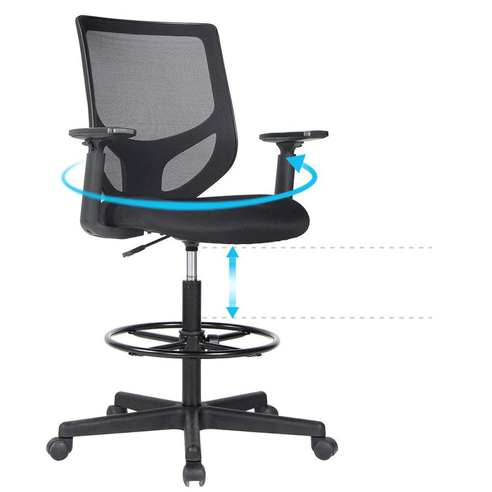 SmugChair Ergonomic Mid Back Tall Drafting Chair