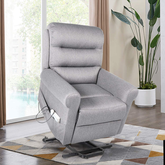 Recliner Chair, Lift Chair Electric Power Recliner Chair Sofa for Elderly Fabric Single Modern Sofa for Living Room Home Theater Seating