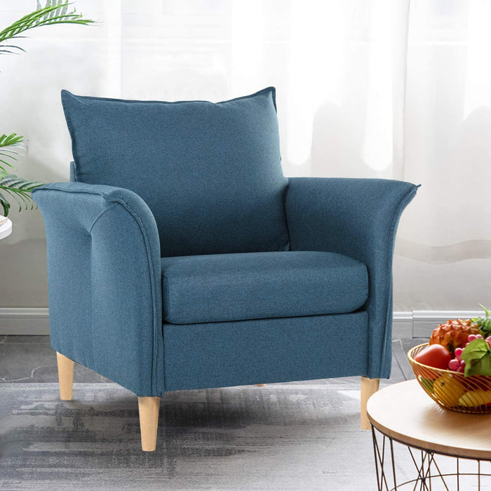 Living Room Chair, Modern Fabric Chair, Single Sofa Comfy Upholstered Living Room Chair,Arm Chair Living Room Furniture