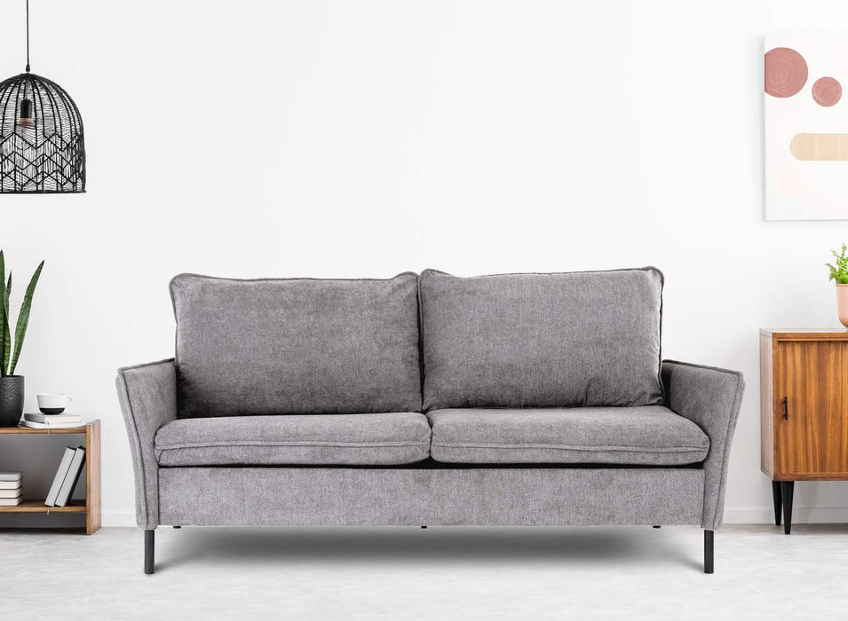 Sofa,Loveseat Couch Small Spaces Upholstered Modern Tufted Fabric for Living Room,Blue,Grey