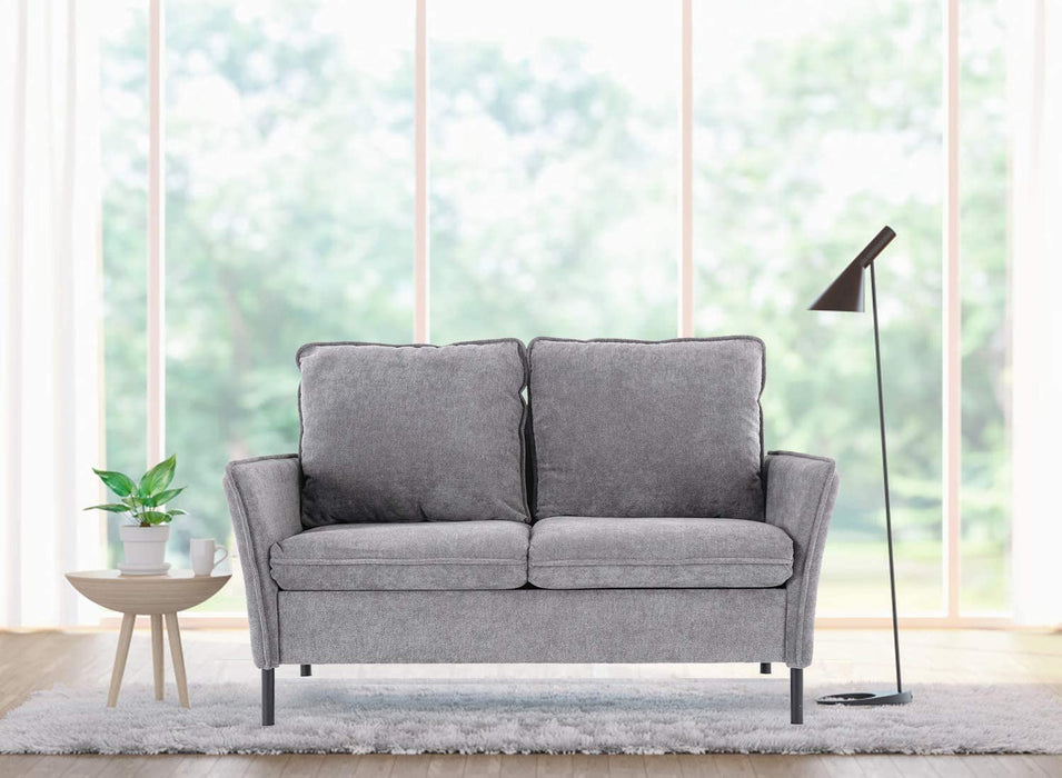 Loveseat,Couch and Sofa for Living Room Upholstered Modern Tufted for Small Spaces,Blue，Grey