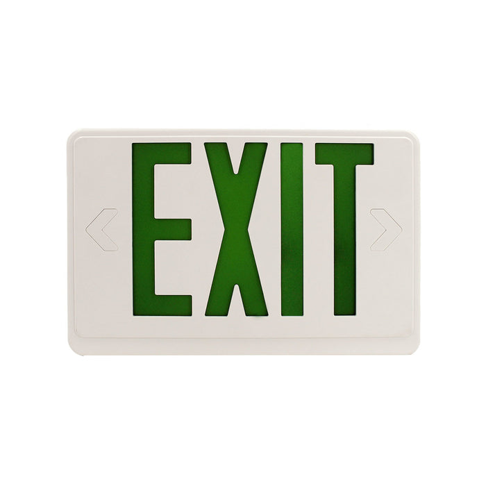 LOC-EXIT-1.2WGLW - LED WHITE AND GREEN EXIT SIGN 1.2W, EMERGENCY WATT 0.36W, UL & TITLE 20 LISTED