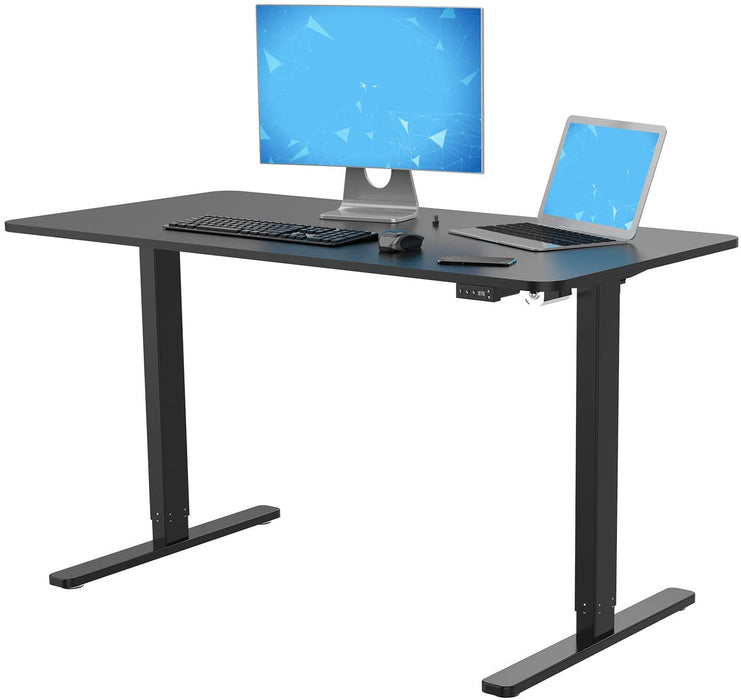 Standing Desk, 40 x 24 inches Computer Desk Electric Height Adjustable Table Home Office Desk with Splice Board and Black Frame
