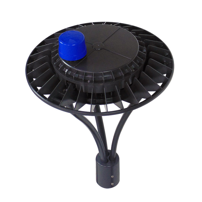 LOD-PT-80W-50K-LV-V12 - LED POST TOP LIGHT, 80W, 5000K, 8950LM 111LM/W, 105X105 DEGREES BEAM ANGLE, PHOTOCELL INCLUDED, AC120-277V, IP65, CRI80, ETL & DLC LISTED