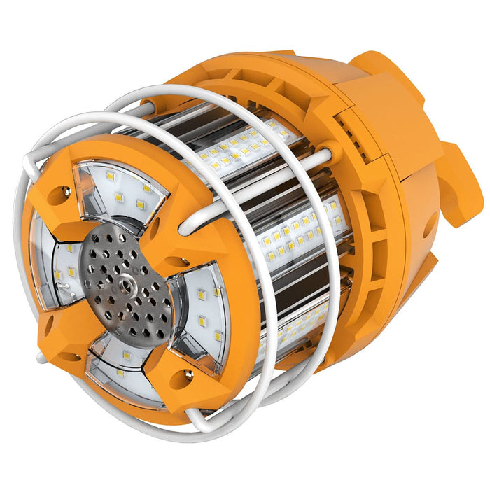 GKT20-60W-01 - TEMPORARY WORK LIGHT 60W, 3000-6500K, AC100-277V, CLEAR COVER, IP42, 6FT PLUG STANDARD CABLE LENGTH, ORANGE HANDLE