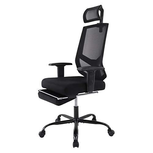 Office Chair Mesh Executive Chair Adjustable Armrest/Headrest Rotating Chair with Footrest Lounge Chair