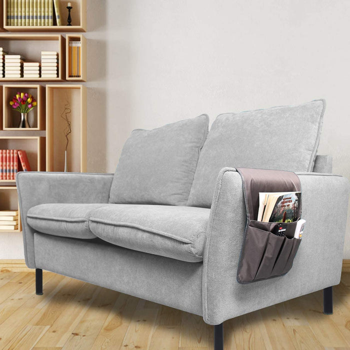 Sofa,Loveseat Couch Small Spaces Upholstered Modern Tufted Fabric for Living Room,Blue,Grey