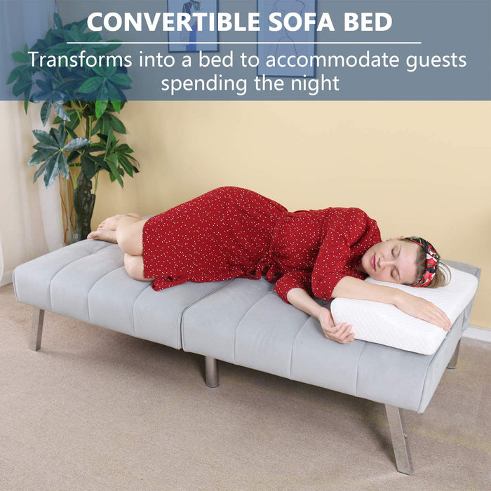 Sofa Bed Sofa Futon Convertible Futon Sofa Bed, Sofa Couch Adjustable Sleeper Sofa Recliner Couch Loveseat Living Room Furniture, Convertible Sofa for Compact Living Space, Apartment, Dorm, Office