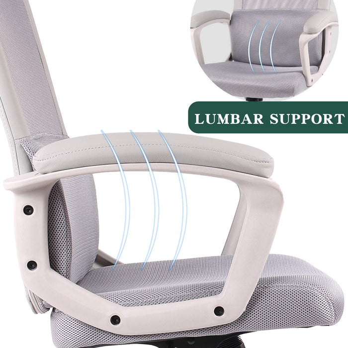 SmugChair Ergonomic Grey Mesh High Back Office Chair