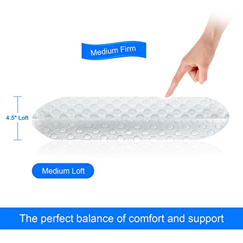 Ventilated Gel Memory Foam Pillow, Bed Pillows for Sleeping, Neck Support for Back, Stomach, Side Sleepers, CertiPUR-US, Standard Size