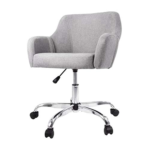 Home Office Chair Padded Computer Task Chair Adjustable Desk Chair with Swivel Casters for Office Leisure Grey