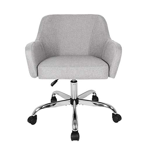 Home Office Chair Padded Computer Task Chair Adjustable Desk Chair with Swivel Casters for Office Leisure Grey