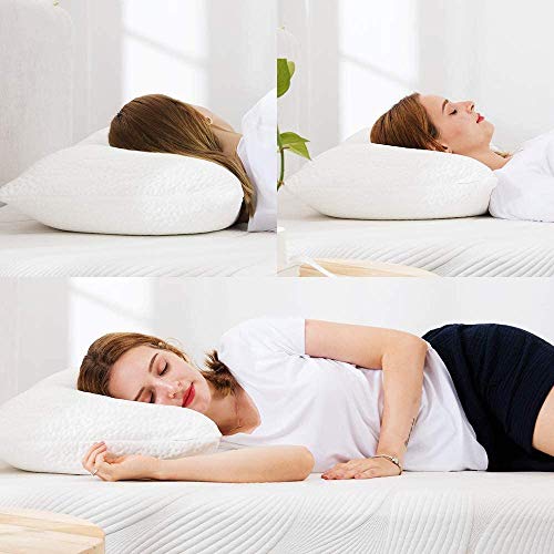 Shredded Memory Foam Pillow Cooling Bed Pillows for Sleeping with Washable Removable Pillowcase for Side Back Sleepers - Queen