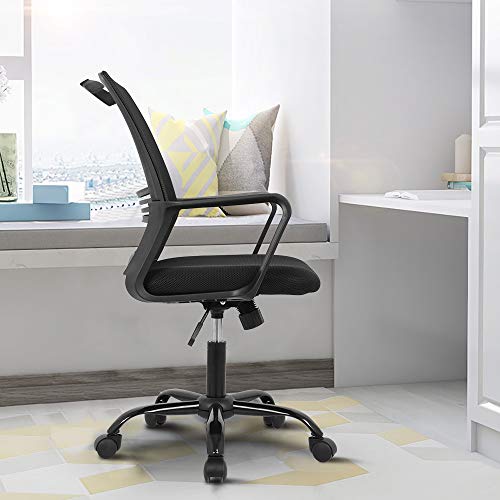 Office Chair, Mid-Back Breathable Mesh Office Desk Computer Desk Chair with Lumbar Support