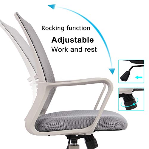 Office Chair, Mid Back Mesh Office Computer Swivel Desk Task Chair, Ergonomic Executive Chair with Armrests