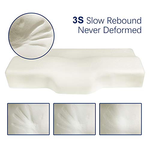 Memory Foam Pillows for Sleeping Contour Cervical Pillow Bed Pillow for Side, Back and Stomach Sleepers Standard Size Pillow