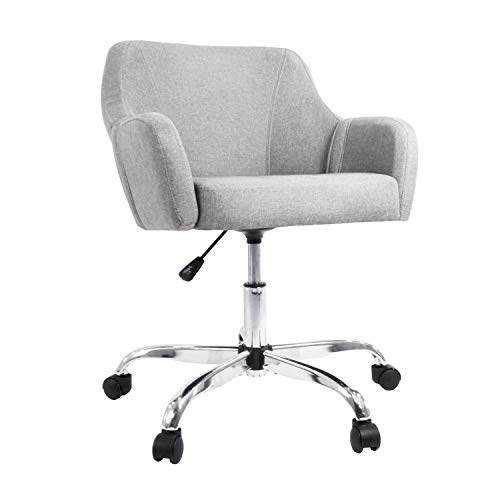 Home Office Chair Padded Computer Task Chair Adjustable Desk Chair with Swivel Casters for Office Leisure Grey