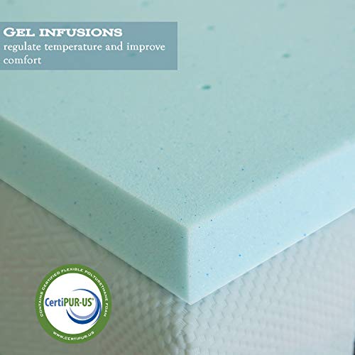 Queen Mattress Topper, Gel Memory Foam Mattress Topper Pad for Queen Size Bed,1.5 inch