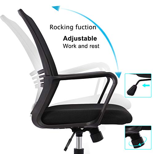 Office Chair, Mesh Office Computer Swivel Desk Task Chair, Ergonomic Executive Chair with Armrests