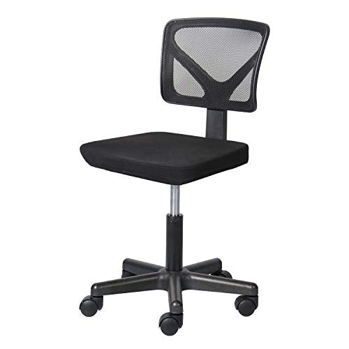 Office Chair, Armless Desk Chair Task Mesh Computer Chair with Adjustable Height Swiveling Casters for Kids Women Adults