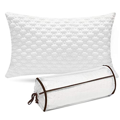Shredded Memory Foam Pillow, Bed Pillows, Pillow for Sleeping – Support Side Back Stomach Sleepers, CertiPUR-US , Queen