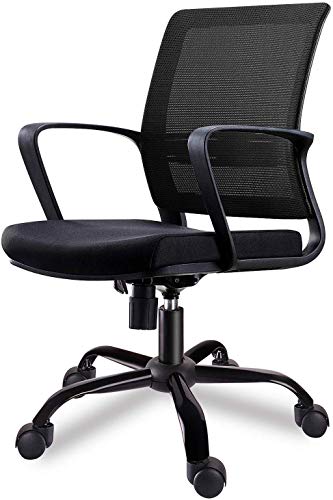 Mid-Back Ergonomic Office Lumbar Support Mesh Computer Desk Task Chair with Armrests