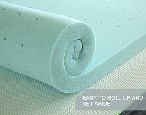 Mattress Topper Twin, 1.5 inch Gel Memory Foam Mattress Topper Pad for Twin Size Bed