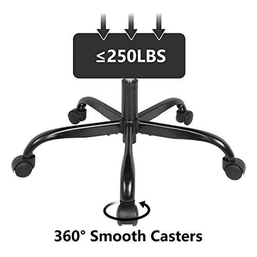 Office Chair, Computer Desk Chair, Executive Task Chair Ergonomic Bonded Leather Mid-Back, Black