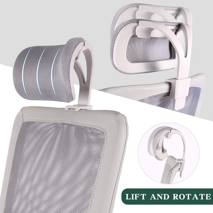 SmugChair Ergonomic Grey Mesh High Back Office Chair