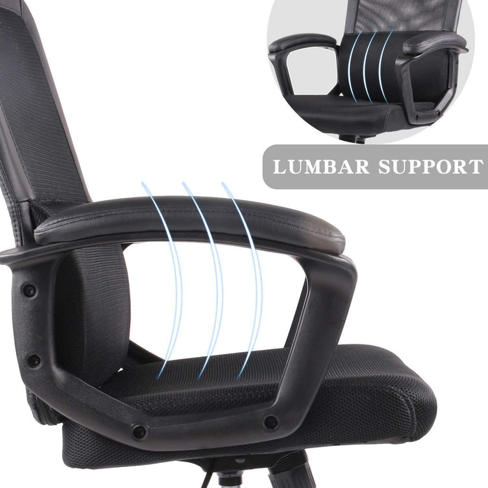 SmugChair Ergonomic Black Mesh High Back Office Chair