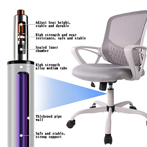 Office Chair, Ergonomic Desk Chair Computer Task Chair Mesh with Armrests Mid-Back for Home Office Conference Study Room, Gray