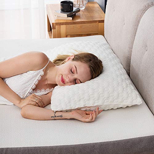 Shredded Memory Foam Pillow, Bed Pillows, Pillow for Sleeping – Support Side Back Stomach Sleepers, CertiPUR-US , Queen