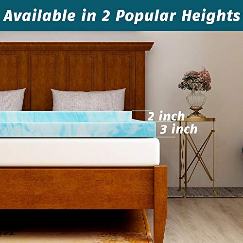 Mattress Topper Queen, Foam Mattress Topper for Queen Size Bed, 2 Inches