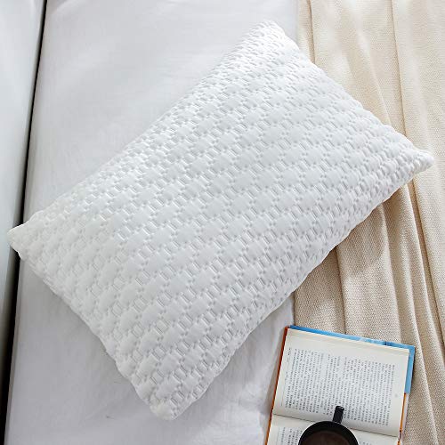Shredded Memory Foam Pillow, Bed Pillows, Pillow for Sleeping – Support Side Back Stomach Sleepers, CertiPUR-US , Queen