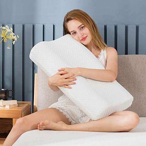 Memory Foam Pillow, Bed Pillow for Sleeping, Adjustable Contour Pillow for Neck Pain, Neck Support for Back, Stomach, Side Sleepers, Orthopedic Cervical Pillow, CertiPUR-US