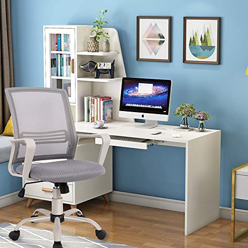Office Chair, Mid Back Mesh Office Computer Swivel Desk Task Chair, Ergonomic Executive Chair with Armrests