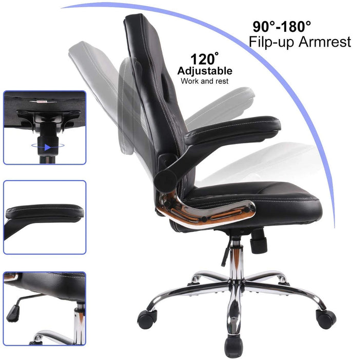 Leather Gaming Chair, Adjustable Racing Chair