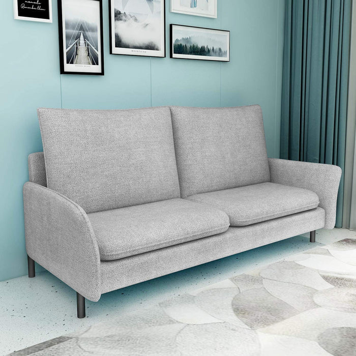 Loveseat,Couch and Sofa for Living Room Upholstered Modern Tufted for Small Spaces,Blue，Grey