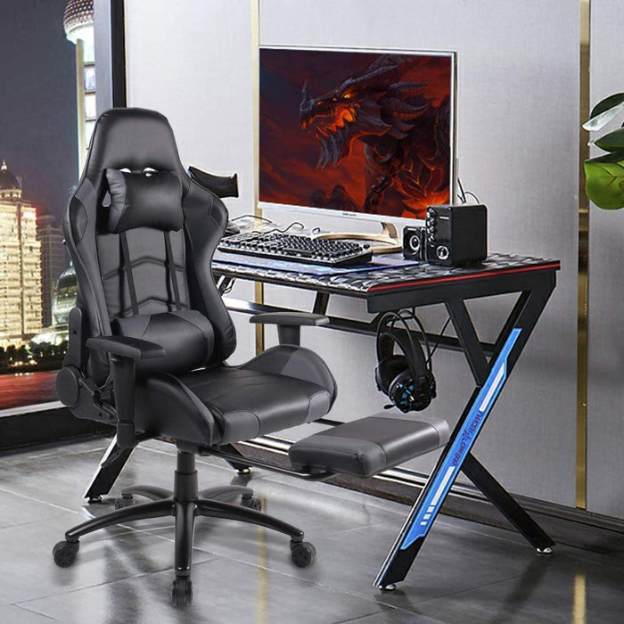 Gaming Chair, Ergonomic Adjustable  PU Leather Racing Chair