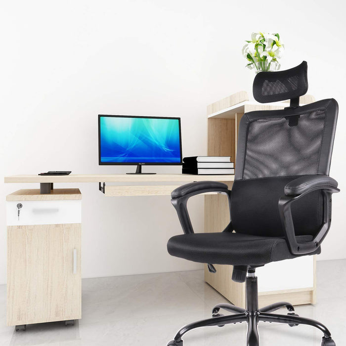 SmugChair Ergonomic Black Mesh High Back Office Chair