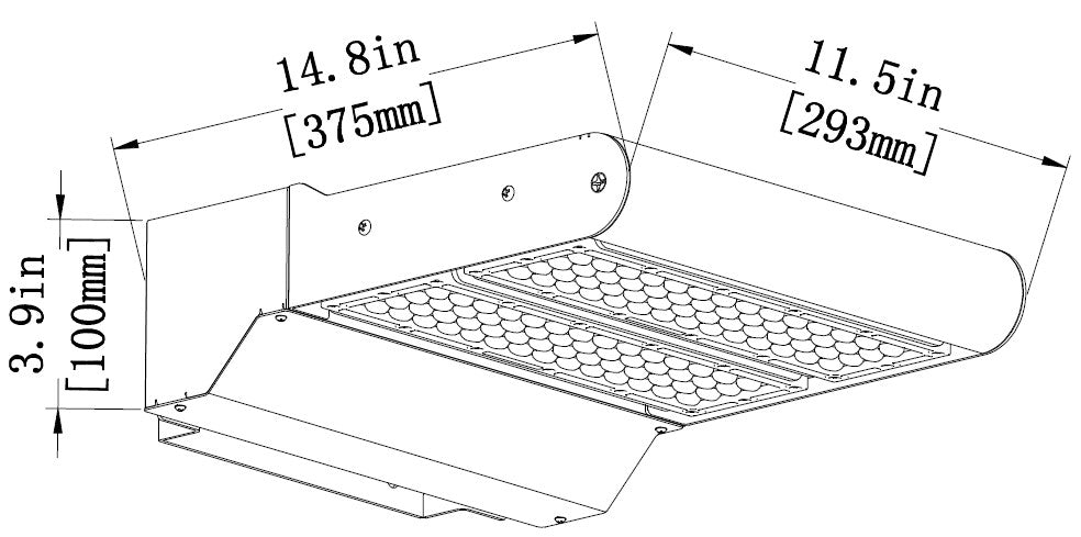 LOD-MSL-WP90W-50K - ASSEMBLED IN USA SERIES 90W LED WALL PACK, 5000K 13,050LM, 145LM/W, 120-277VAC, PHOTOCELL INCLUDED, IP65, CRI 70, BEAM ANGLE 70/135 DEGREES, ETL & DLC PREMIUM LISTED
