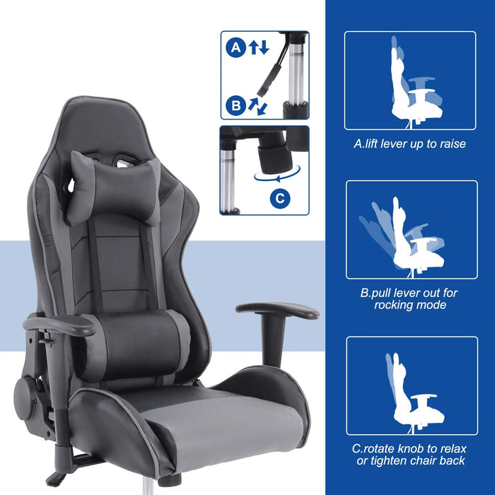 Gaming Chair, Ergonomic Adjustable Racing Chair