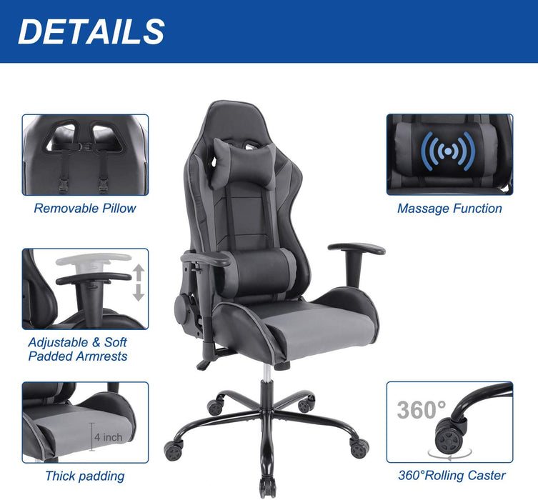 Gaming Chair, Ergonomic Adjustable Racing Chair