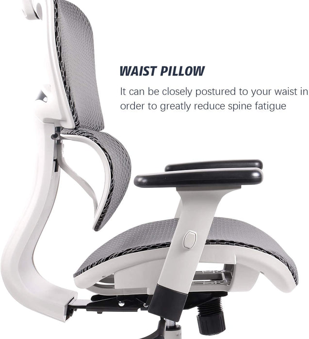 SmugChair Ergonomic High Back Adjustable Office Chair-GREY