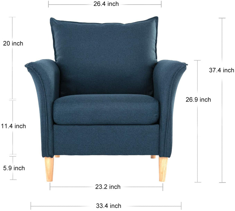 Living Room Chair, Modern Fabric Chair, Single Sofa Comfy Upholstered Living Room Chair,Arm Chair Living Room Furniture