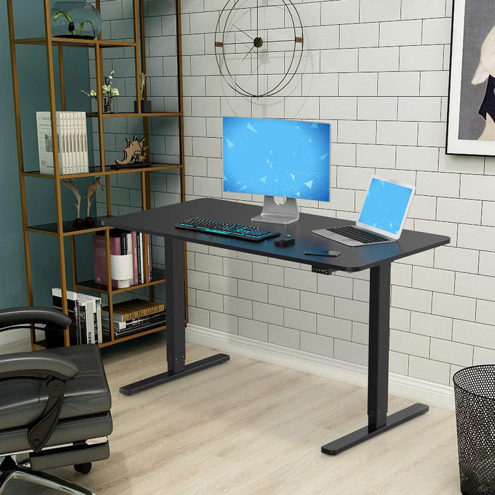 Standing Desk, 40 x 24 inches Computer Desk Electric Height Adjustable Table Home Office Desk with Splice Board and Black Frame