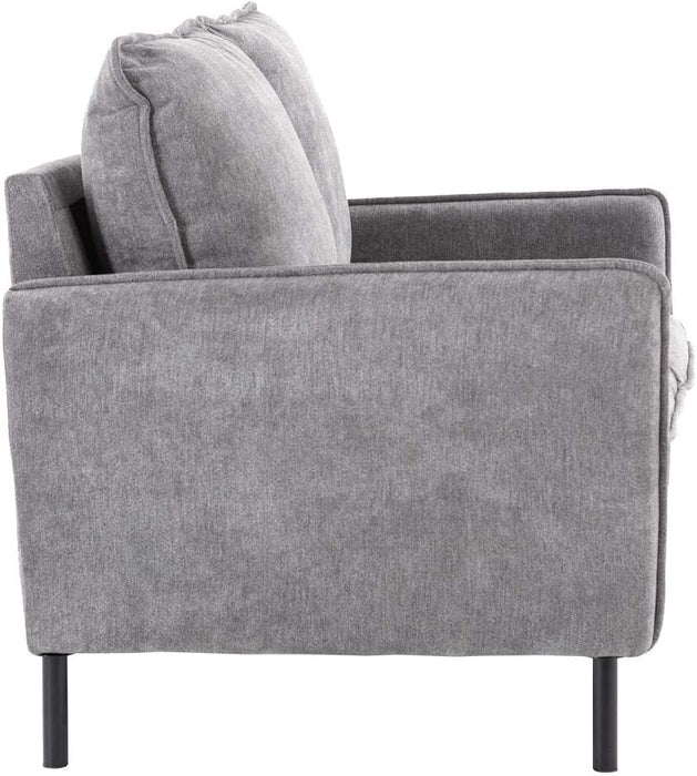 Loveseat,Couch and Sofa for Living Room Upholstered Modern Tufted for Small Spaces,Blue，Grey