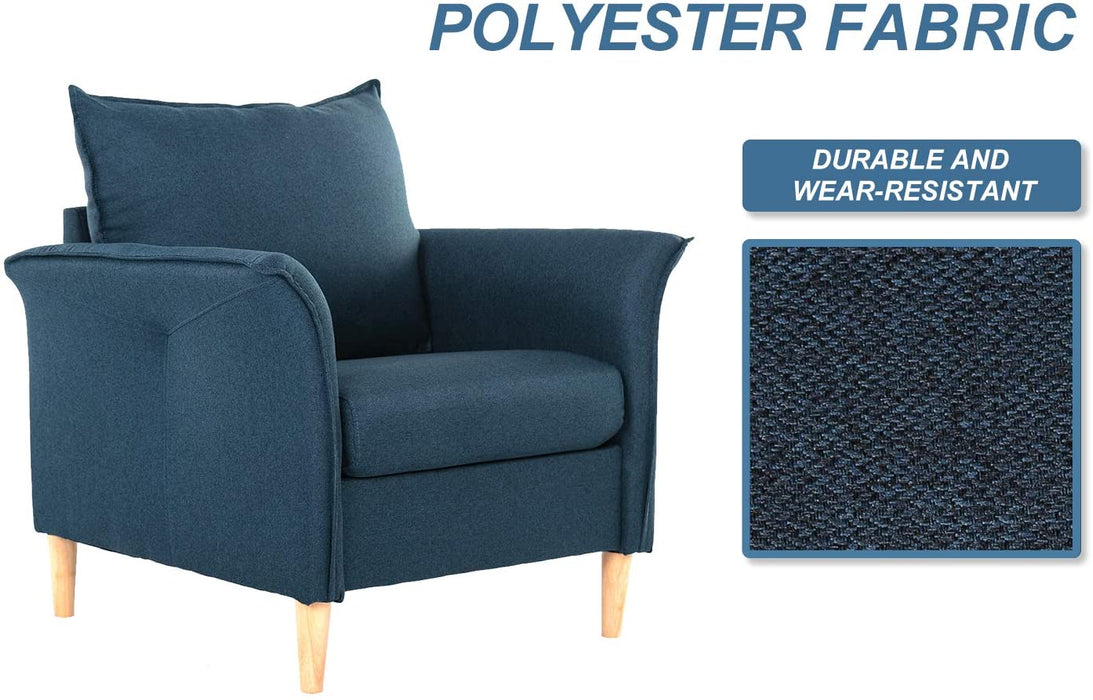 Living Room Chair, Modern Fabric Chair, Single Sofa Comfy Upholstered Living Room Chair,Arm Chair Living Room Furniture