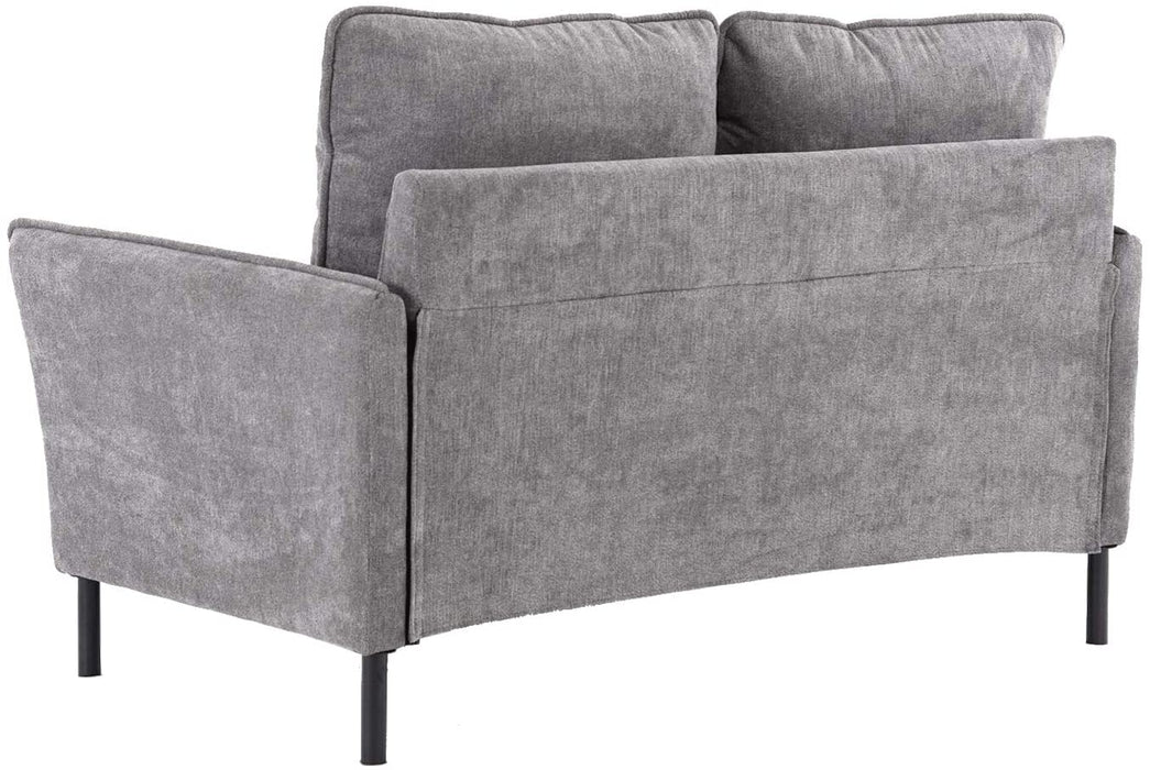Loveseat,Couch and Sofa for Living Room Upholstered Modern Tufted for Small Spaces,Blue，Grey