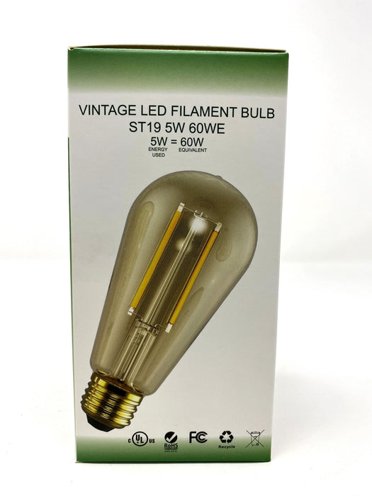FILAMENT BULB ST19 5W 400LM 2200K E26 DIMMABLE 110-130V 4F UL QUALIFIED